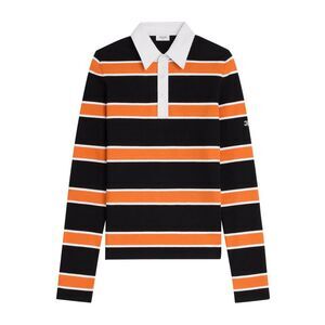 Celine Men Striped Cotton Jersey Polo
